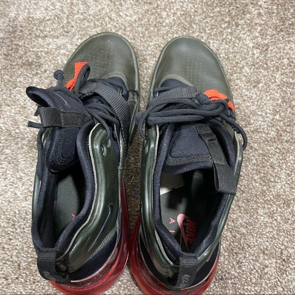 Nike Air Force 270 GS Sequoia Habanero Red black Green YOUTH Size 7Y - Picture 7 of 11